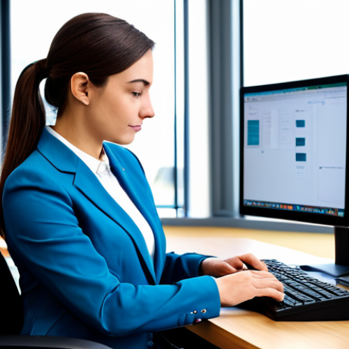 Home 6 **
A professional IT worker, fully clothed in modest office attire, working at a computer in a modern office setting. Natural lighting. Safe for work, appropriate content, perfect anatomy, correct proportions, well-formed hands, proper finger count, natural body proportions, professional, family-friendly.
**
