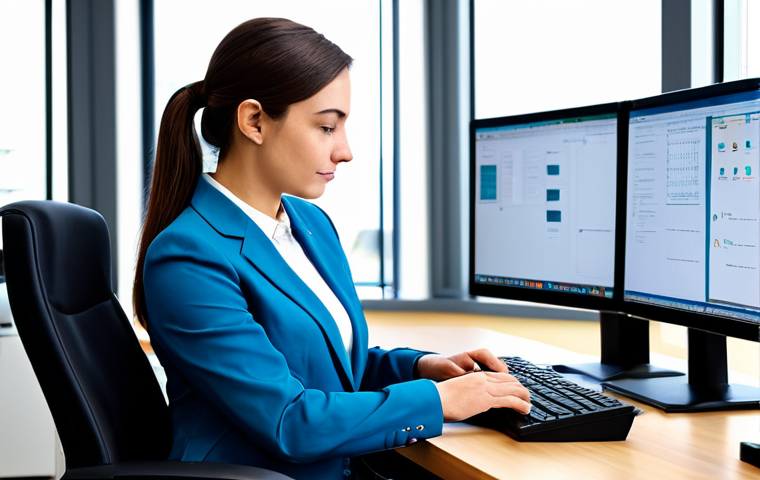 **
A professional IT worker, fully clothed in modest office attire, working at a computer in a modern office setting. Natural lighting. Safe for work, appropriate content, perfect anatomy, correct proportions, well-formed hands, proper finger count, natural body proportions, professional, family-friendly.
**